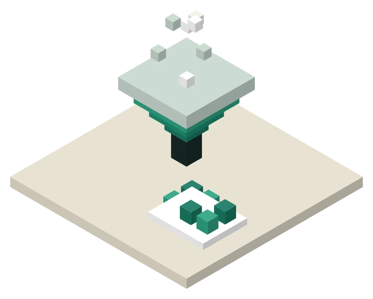 Isometric illustration representing Lead Generation