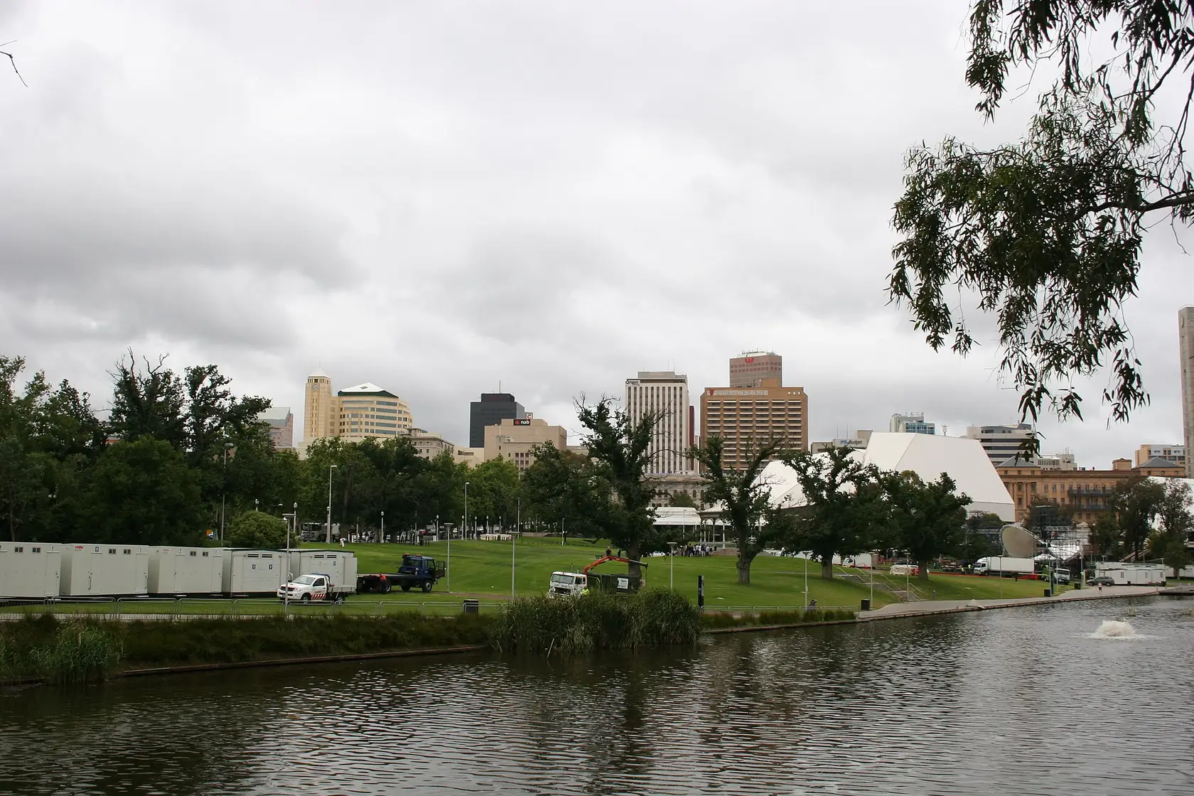 Elder Park, the River Torrens and the Adelaide skyline