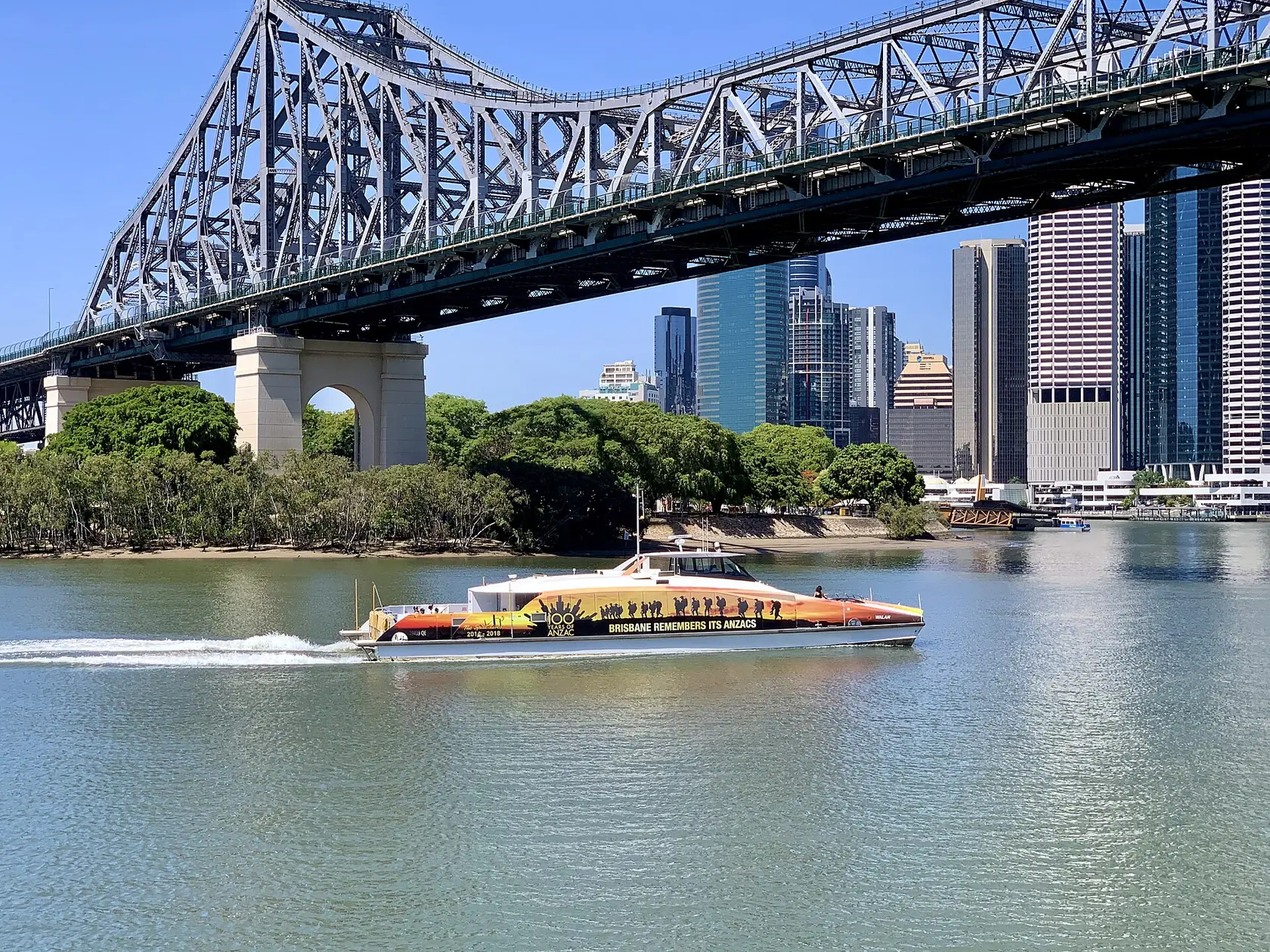 Story Bridge and the Brisbane CBD from Howard Smith Wharves